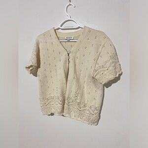Vintage Cream Knit Sweater